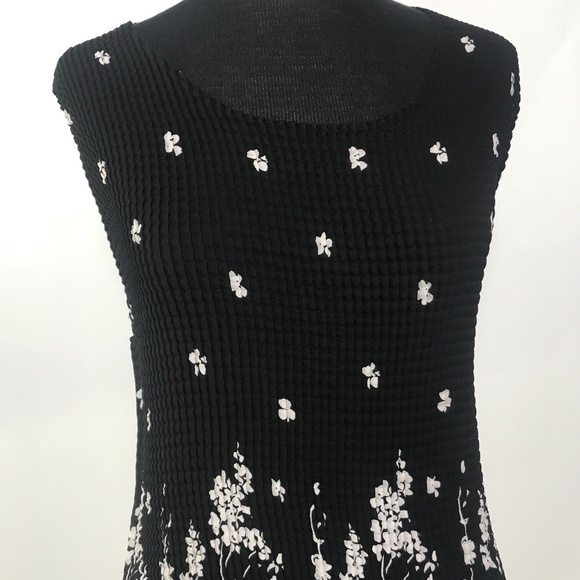 NOTATIONS Womens Large Floral Print Blouse Black - Picture 2 of 6